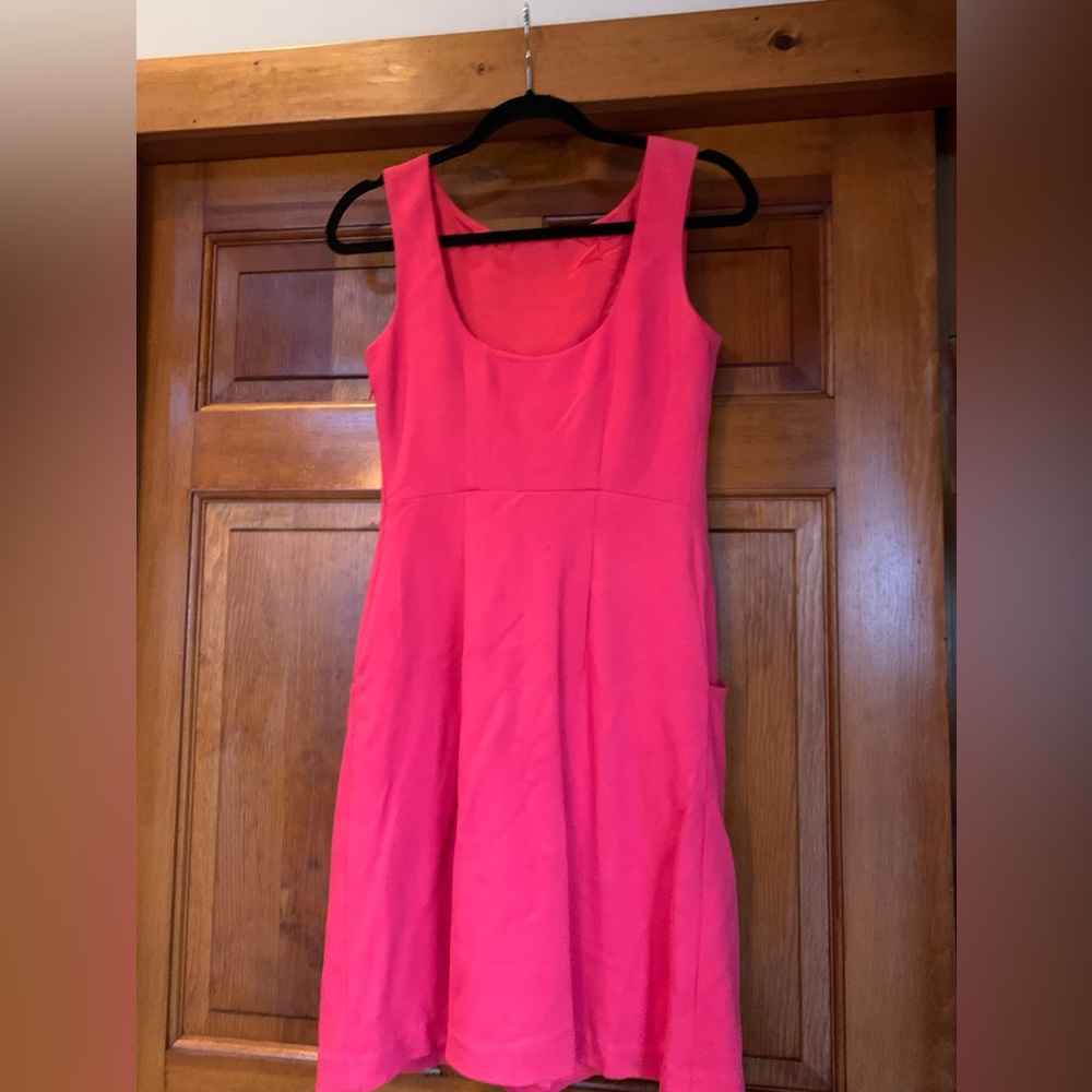 J. Mclaughlin Solid Pink Sleeveless Shift Dress W… - image 3